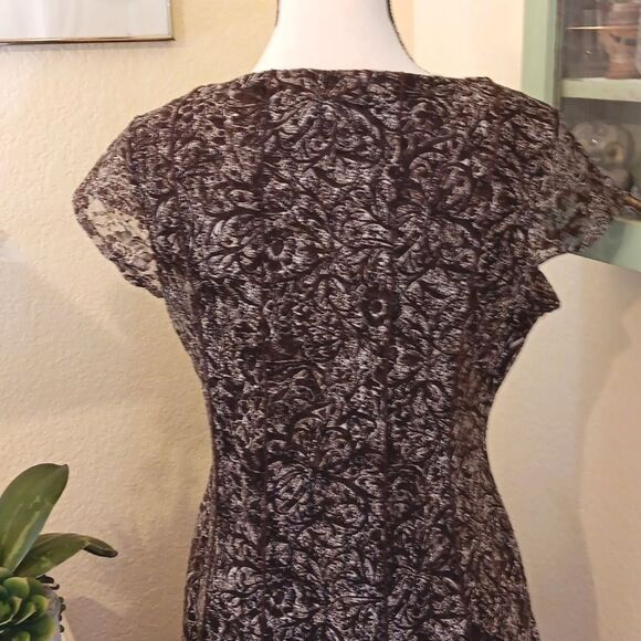 Coldwater Creek Chocolate Brown Floral Dress - Picture 6 of 11
